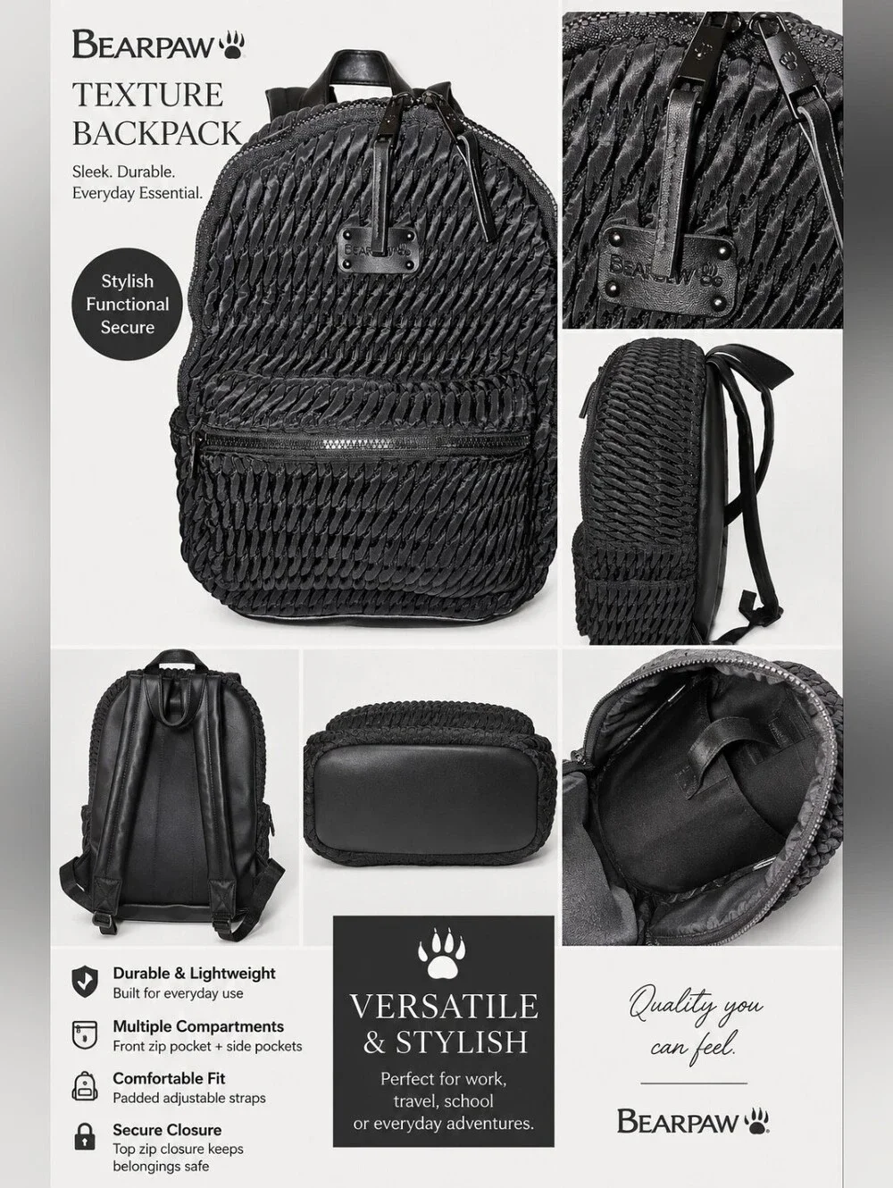 EUC - Bearpaw Black Bag